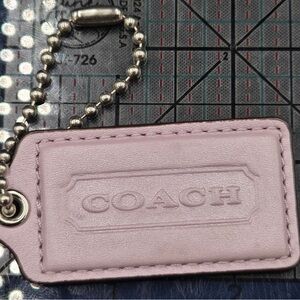 Coach Pink Leather Hangtag